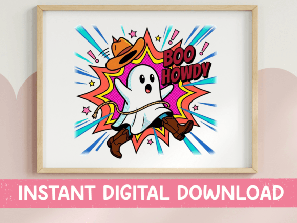 Boo Howdy Western Ghost Pop Art