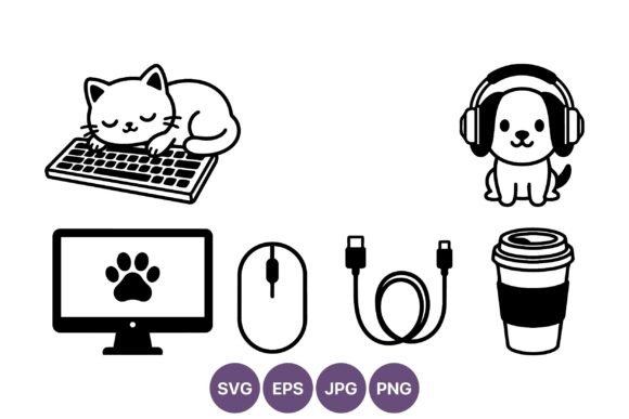 Cat on Keyboard Dog with Headphones: Graphics Review