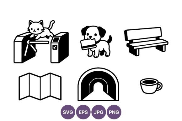 Cat on Turnstile and Puppy with Letter: A Designer's Review
