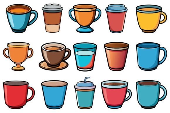 Coffee Cup Vector Clipart: Graphics & Illustrations