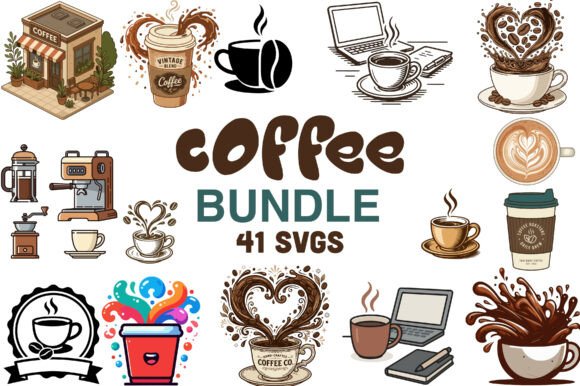 Coffee SVG Bundle: Premium Graphics & Illustrations for Publishers