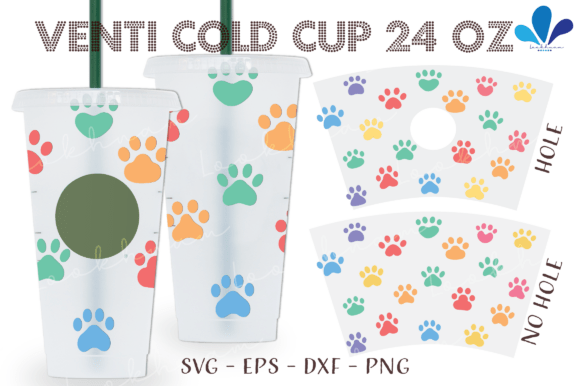 Colorful Paw Print Seamless Wrap: Graphics & Print Templates Review