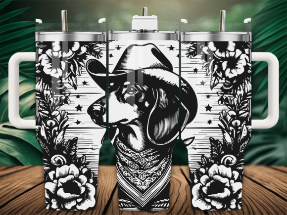 Dachshund Dog Cowboy Hat Graphics for Crafts