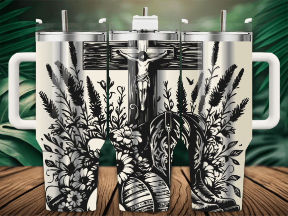 Easter Cross Eggs Boots Graphics & Crafts