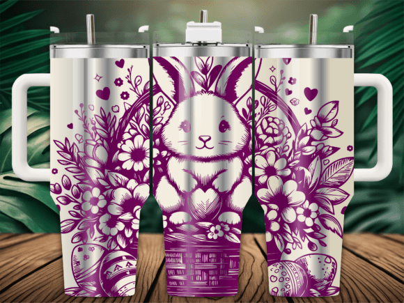 Floral Easter Basket Eggs Tumbler Design Review