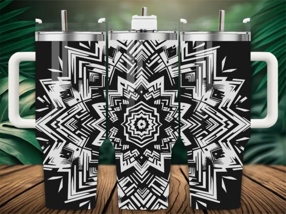 Geometric Mandala Graphics for Craft Branding
