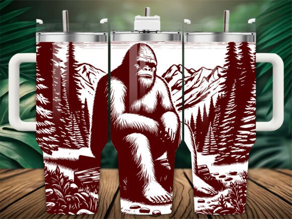 Sitting Bigfoot Nature 40oz Tumbler: A Hands-On Design Review