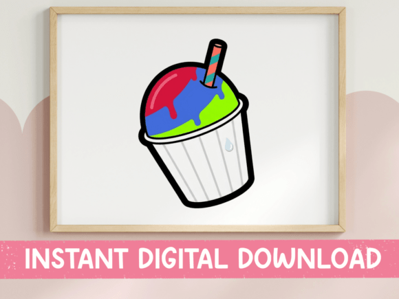 Snow Cone Shaved Ice Graphics for T-Shirt Designs