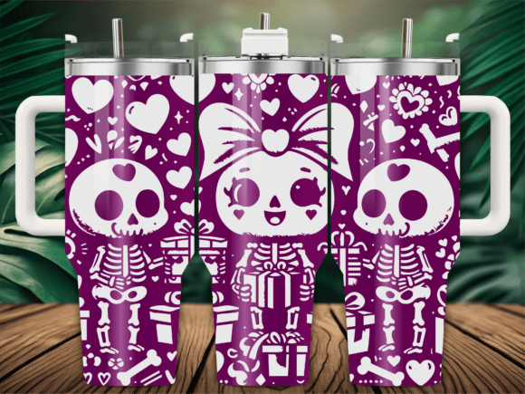 Valentines Skeleton Hearts Graphics for Crafts